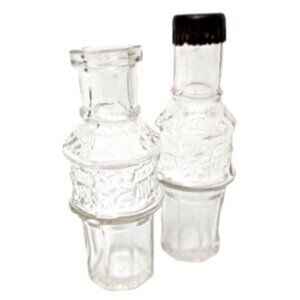 Antique Glass Apothecary Chemistry Perfume & Cruet Salt Bottle Civil War Era